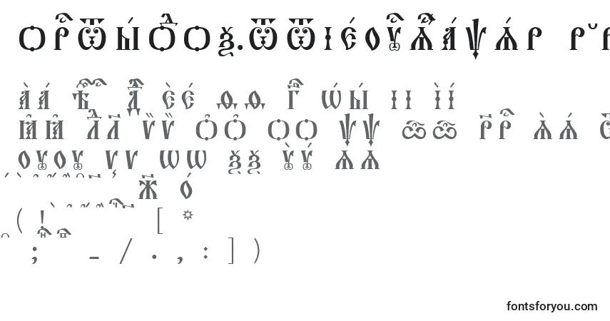 Orthodox.TtIeucs8CapsР Р°Р·СЂСЏРґРѕС‡РЅС‹Р№ Font – alphabet, numbers, special characters